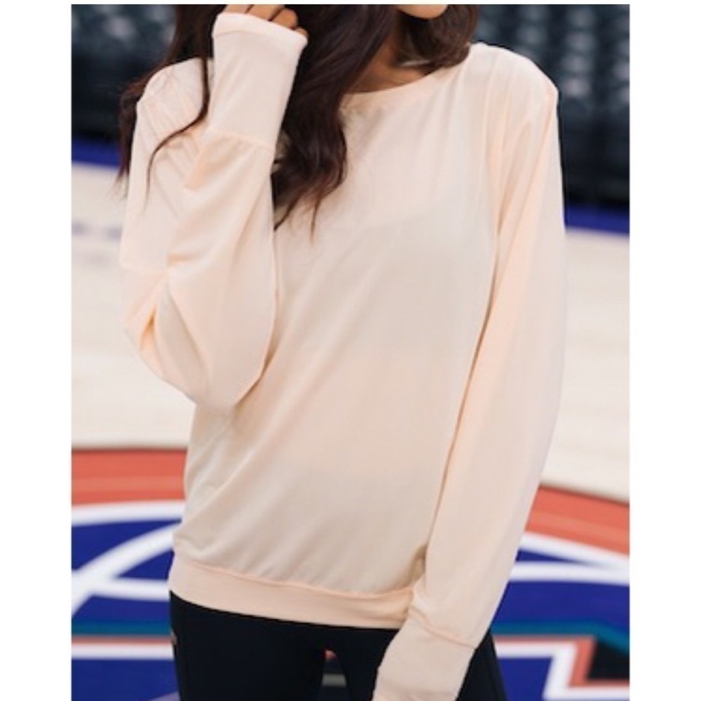 ZYIA ACTIVE • Women’s Peach Mesh Back Long Sleeve T Size Medium